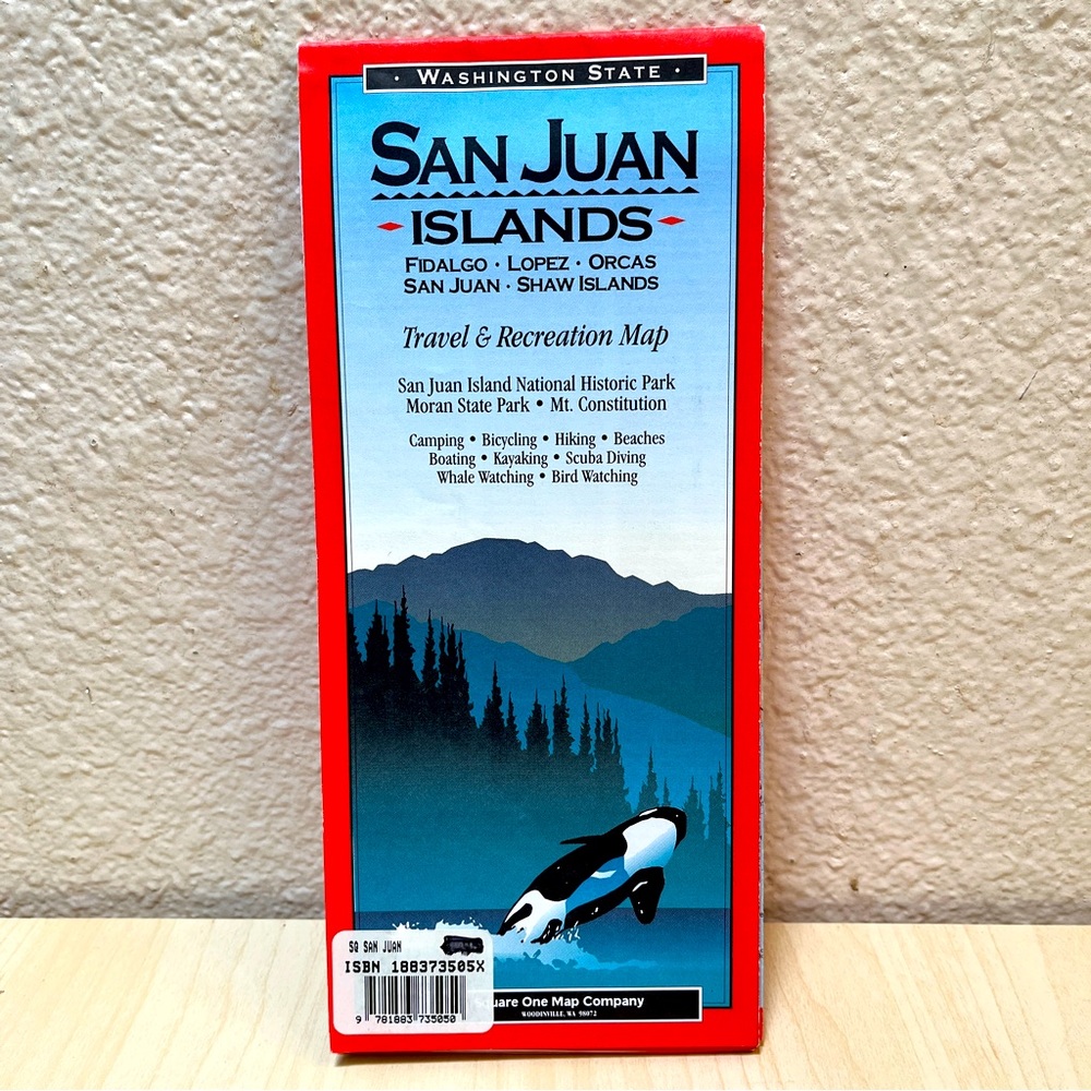 San Juan Islands Map. Travel & Recreation. NWT.